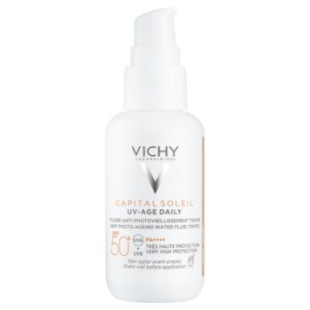 Capital soleil Fluide anti-photovieillissement teint&eacute; UV Age Daily SPF 50+ Vichy - flacon-pompe de 40 ml