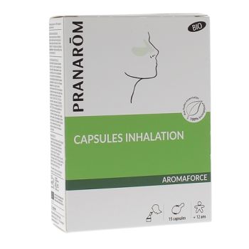 Aromaforce Capsules Inhalation bio Pranar&ocirc;m - bo&icirc;te de 15 mono-doses