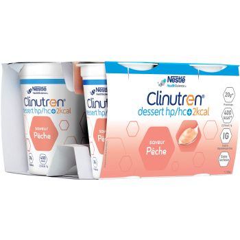 Clinutren saveur p&ecirc;che HP/HC + Nestl&eacute; - lot de 4x200g