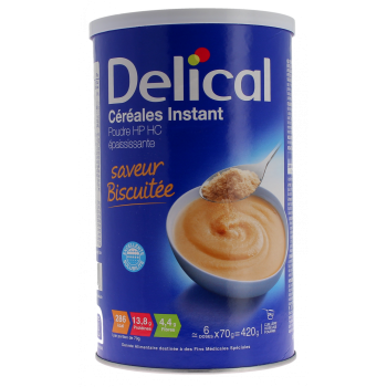 C&eacute;r&eacute;ales Instant saveur biscuit&eacute;e Delical - pot de 420g