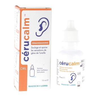 Cerucalm Solution auriculaire d&eacute;mangeaisons Bausch Lomb - flacon de 15ml