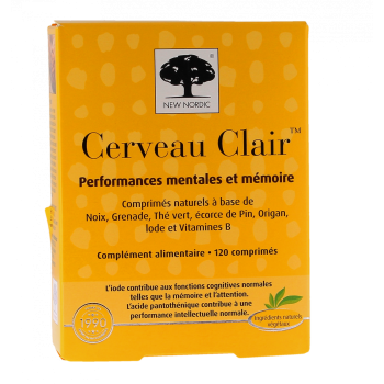 Cerveau clair New Nordic - bo&icirc;te de 120 comprim&eacute;s