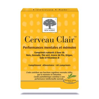 Cerveau clair New Nordic - bo&icirc;te de 60 comprim&eacute;s