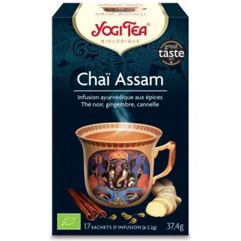 Cha&iuml; Assam infusion bio Yogi Tea - boite de 17 sachets 
