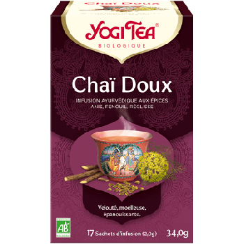 Cha&iuml; doux bio Yogi Tea - boite de 17 sachets