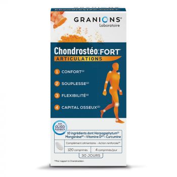 Chondrost&eacute;o Fort Articulations Laboratoire Granions - bo&icirc;te de 120 comprim&eacute;s