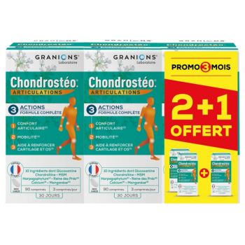 Chrondrosteo Programme de 3 mois Granions - boite de 270 comprim&eacute;s