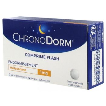 Chronodorm m&eacute;latonine 1mg Iprad - bo&icirc;te de 30 comprim&eacute;s sublingaux