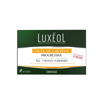 Chute de cheveux progressive Lux&eacute;ol - bo&icirc;te de 90 g&eacute;lules