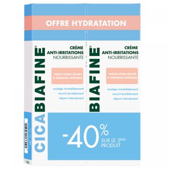 Cicabiafine cr&egrave;me corporelle anti-irritations hydratante - 2 tubes de 200 ml