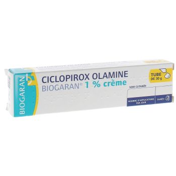 Ciclopirox olamine cr&egrave;me 1% Biogaran - tube de 30g