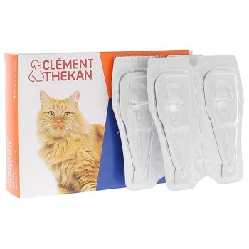 Fiprokil chats 50 mg Cl&eacute;ment Th&eacute;kan - bo&icirc;te de 4 pipettes de 0,50 ml