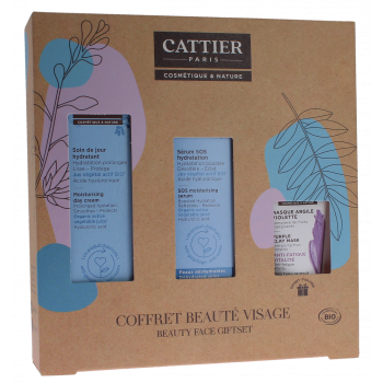 Coffret beaut&eacute; visage bio Cattier - coffret de 3 produits