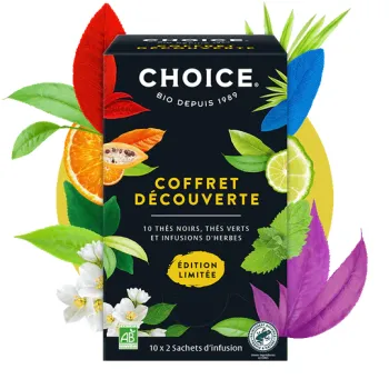 Coffret d&eacute;couverte des th&eacute;s Choice - boite de 10x2 sachets d'infusion