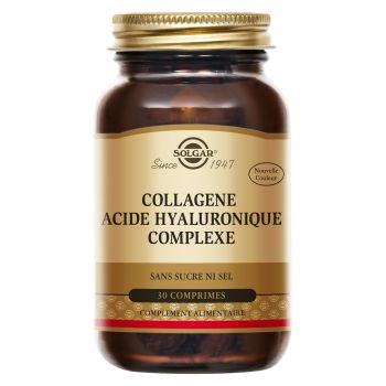 Collagene Acide Hyaluronique Complexe Solgar - bo&icirc;te de 30 comprim&eacute;s