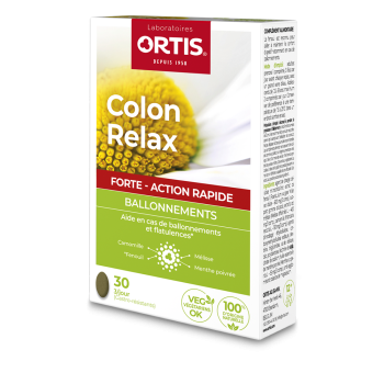 Colon Relax Forte ballonnements Ortis - bo&icirc;te de 30 comprim&eacute;s