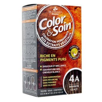 Color & soin coloration permanente marron glac&eacute; 4A Les 3 ch&ecirc;nes - 1 kit