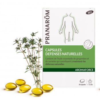D&eacute;fenses naturelles bio Aromaforce Pranarom - boite de 30 capsules
