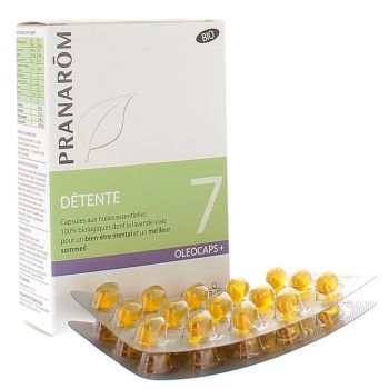 Ol&eacute;ocaps+ 7 D&eacute;tente bio Pranarom - boite de 30 caspules