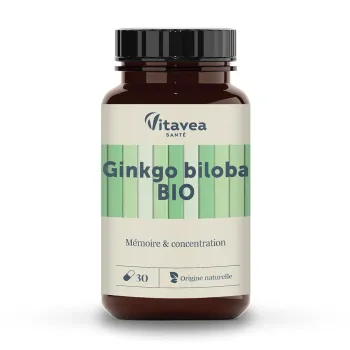 Ginkgo Biloba bio Vitavea - pot de 30 g&eacute;lules
