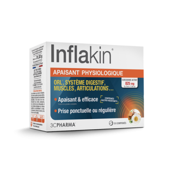 Inflakin apaisant physiologique 3C Pharma - boite de 30 comprim&eacute;s
