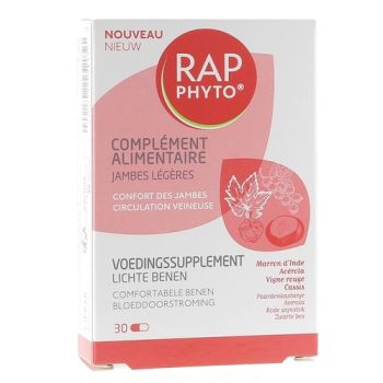 Compl&eacute;ment alimentaire jambes l&eacute;g&egrave;res Rap Phyto - bo&icirc;te de 30 g&eacute;lules