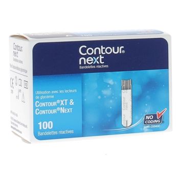 Contour Next Bandelettes r&eacute;actives - bo&icirc;te de 100 bandelettes