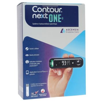 Contour Next One Syst&egrave;me d'auto surveillance glyc&eacute;mique Ascensia Diabetes Care - un kit