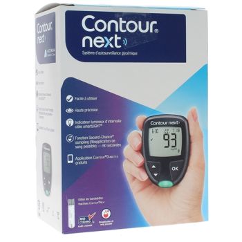 Contour Next Syst&egrave;me d'autosurveillance glyc&eacute;mique Ascensia Diabetes Care - un kit
