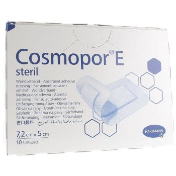 Cosmopor E Pansements St&eacute;riles Adh&eacute;sifs 7,2 cm x 5 cm Hartmann - bo&icirc;te de 10 pansements
