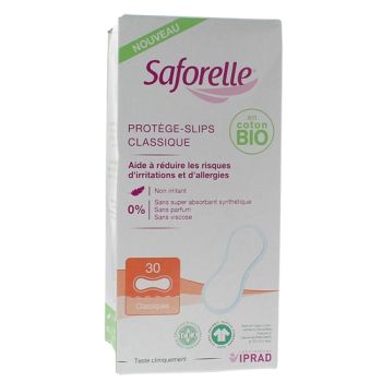 Coton protect prot&egrave;ge-slips Saforelle - boite de 30 prot&egrave;ge-slips