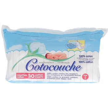 Couches coton &acirc;ge 2 Cotocouche - paquet de 30 couches
