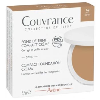 Couvrance fond de teint compact cr&egrave;me Av&egrave;ne - poudrier de 8,5g