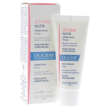 Cr&egrave;me Riche Ictyane Nutri Peaux S&egrave;ches Ducray - flacon de 40 ml