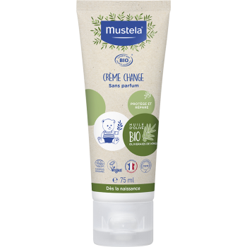 Cr&egrave;me change bio sans parfum Mustela - tube de 75 ml