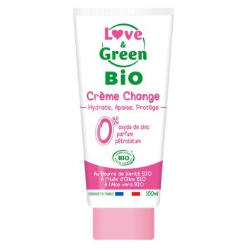 Cr&egrave;me change bio Love&Green - tube de 100ml