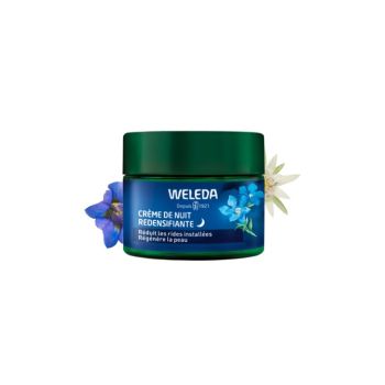 Cr&egrave;me de nuit redensifiante Gentiane bleue et Edelweiss Weleda - pot de 40ml