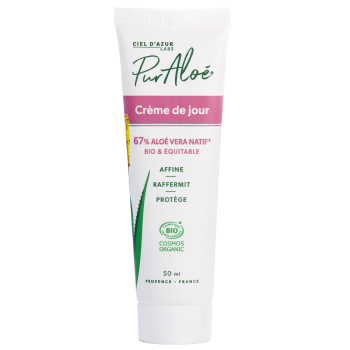 Cr&egrave;me de jour 67% Aloe vera Bio Pur Alo&eacute; - tube de 50 ml