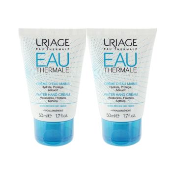 Cr&egrave;me d'eau mains Uriage - lot de 2x50 ml