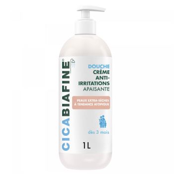 Cr&egrave;me douche anti-irritations apaisante Cicabiafine - flacon-pompe de 1L