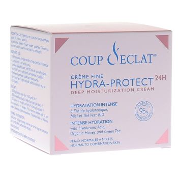 Cr&egrave;me fine hydra-protect 24H hydratation intense Coup d'&Eacute;clat - pot de 50 ml