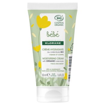 Cr&egrave;me hydratante b&eacute;b&eacute; au calendula bio Klorane - tube de 50 ml