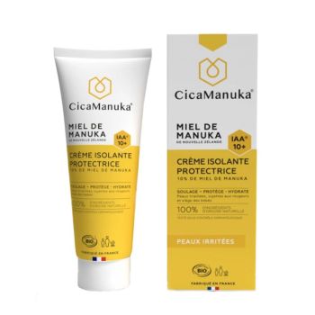 Cr&egrave;me isolante protectrice bio au miel de Manuka IAA10+ Cica Manuka - tube de 75ml