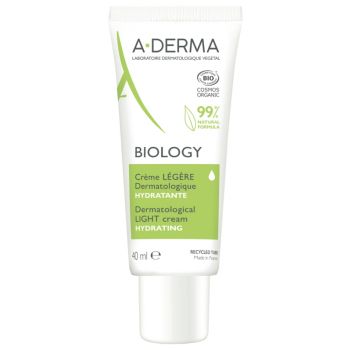 Biology Cr&egrave;me l&eacute;g&egrave;re dermatologique A-Derma - tube de 40ml