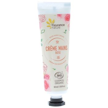 Cr&egrave;me mains rose bio Fleurance nature - tube de 30 ml