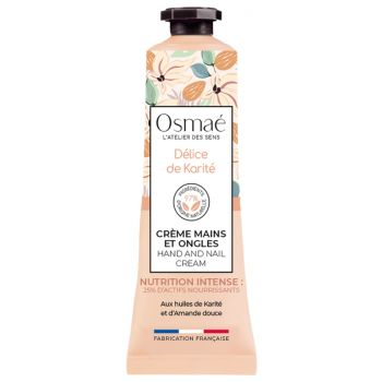 Cr&egrave;me mains et ongles D&eacute;lice de Karit&eacute; Osma&eacute; - tube de 30 ml