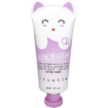Cr&egrave;me mains et ongles parfum fleur de coton Inuwet - tube de 60ml