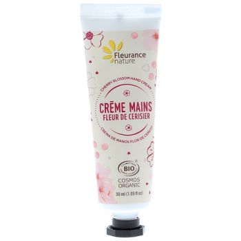Cr&egrave;me mains fleur de cerisier bio Fleurance nature - tube de 30 ml