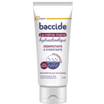Cr&egrave;me mains hydroalcoolique Baccide - tube de 50ml