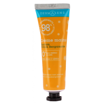 Cr&egrave;me mains parfum citron bergamote Dermasens - tube de 30ml
